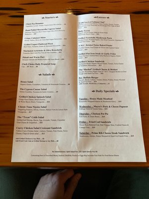 Menu photo 4 Cypress Grille Boerne, TX