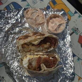 GroundSwell Surf Cafe - Bacon Breakfast Burrito - Cafes Near Me - Salisbury, Massachusetts