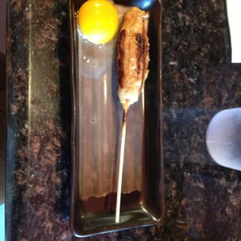 Gotetsu - Kushiyaki and Sake House - Tsukimi meatball with yolk sauce - Japanese Near Me - Ventura, California Gotetsu - Kushiyaki and Sake House - Tsukimi meatball with yolk sauce - Japanese Near Me - Ventura, California