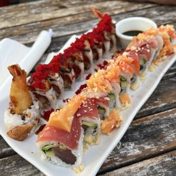 Hawaiian Rainbow and Firecracker rolls Hawaiian Rainbow and Firecracker rolls