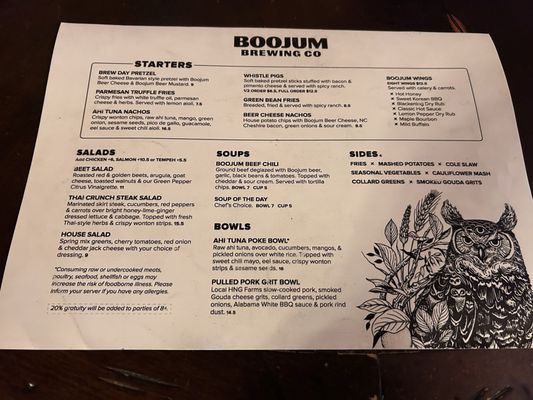 Menu photo 2 Boojum Brewing Waynesville, NC Menu photo 2 Boojum Brewing Waynesville, NC