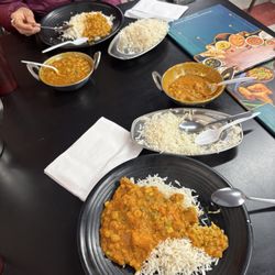 Brothers Indian restaurant - Yellow Dal and Navratan Korma.