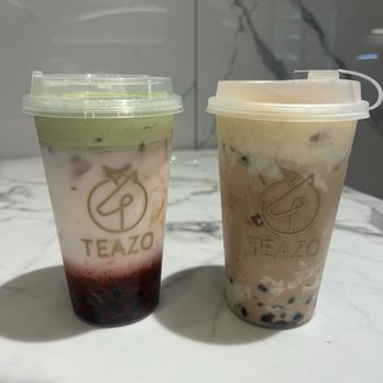Teazo - Strawberry Matcha Cheezo and Creme Brulee Boba Milk Tea - Bubble Tea Near Me - San Francisco, California