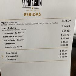 La Fundacion - Menú