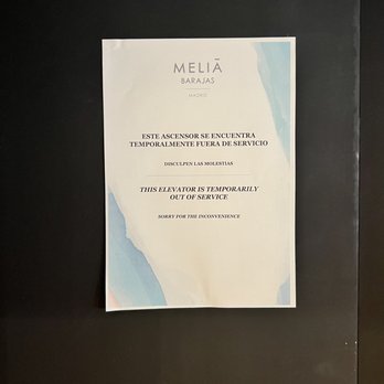 Meliá Barajas - One functioning elevator, stairs are closed - Hotels Near Me - Madrid, M