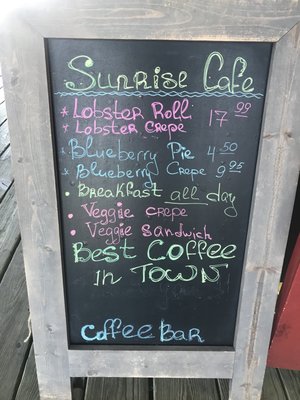 Menu photo 4 Sunrise Cafe Bar Harbor, ME