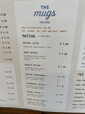 Menu photo 4 The Mugs Irvine, CA