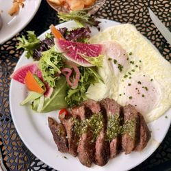 My Sweet Basil - Steak and eggs plate