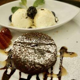 Chocolate molten lava cake a la mode Chocolate molten lava cake a la mode