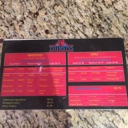 Thirsty's Inc Dallas Galleria - Current menu
