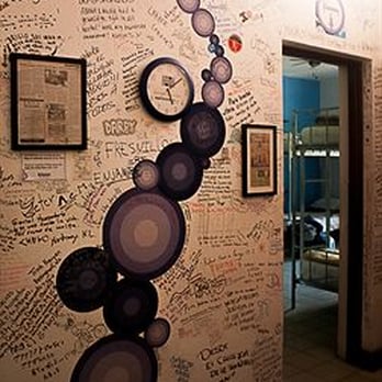 Hostal Hospedarte Chapultepec - The wall of signatures.  They have a ritual of having people sign a message upon their departure. - Hostels Near Me - Guadalajara, JAL
