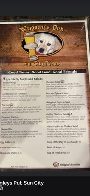 Menu photo 3 Wriggley's Pub Georgetown, TX