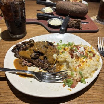 Outback Steakhouse - Chopped steak, loaded mashed potatoes - Steakhouses Near Me - Ankeny, Iowa Outback Steakhouse - Chopped steak, loaded mashed potatoes - Steakhouses Near Me - Ankeny, Iowa