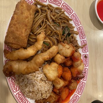 Big Heng - #4 special Sweet & Sour Chicken Chicken with fried shrimp, egg roll, li mein and fried rice - Chinese Near Me - Peoria, Arizona Big Heng - #4 special Sweet & Sour Chicken Chicken with fried shrimp, egg roll, li mein and fried rice - Chinese Near Me - Peoria, Arizona