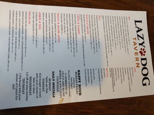 Menu photo 6 Lazy Dog Johnstown Johnstown, CO Menu photo 6 Lazy Dog Johnstown Johnstown, CO