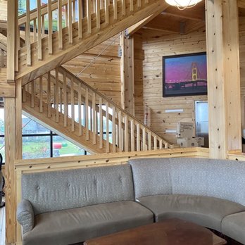 Starbucks - Stairs leading up to third floor with zip line neighbor - Coffee & Tea Near Me - Mackinaw City, Michigan Starbucks - Stairs leading up to third floor with zip line neighbor - Coffee & Tea Near Me - Mackinaw City, Michigan