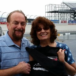 Advanced Automotive Service Center - Ike and Denise at Dover Downs. Ike drove his first Funny Car!