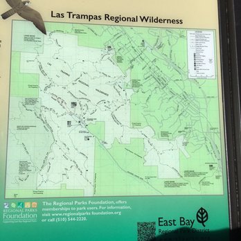 Las Trampas Regional Wilderness - Trail map. Paper copies available in the main parking lot/staging area. - Parks Near Me - San Ramon, California Las Trampas Regional Wilderness - Trail map. Paper copies available in the main parking lot/staging area. - Parks Near Me - San Ramon, California