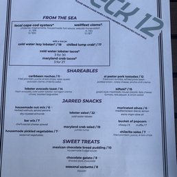 Updated menu as of 7/5/20