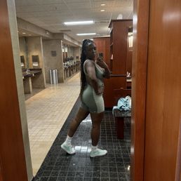 This is a photo of me in the women's locker room.
