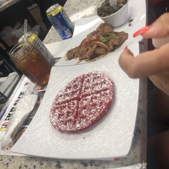 iKrave - Red Rush Exotic Waffle , Collard Greens , Big Boy Waffle Combo - Southern Near Me - Miami, Florida iKrave - Red Rush Exotic Waffle , Collard Greens , Big Boy Waffle Combo - Southern Near Me - Miami, Florida