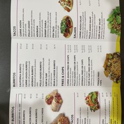Acapela Modern Mex - To go menu