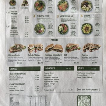 Clayton Farms Salads - Menu as of 4/14/26 - Salad Near Me - Ames, Iowa Clayton Farms Salads - Menu as of 4/14/26 - Salad Near Me - Ames, Iowa