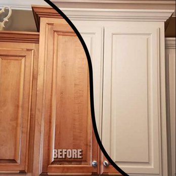 DS Painters - before/after kitchen cabinets with crown - Painters Near Me DS Painters - before/after kitchen cabinets with crown - Painters Near Me