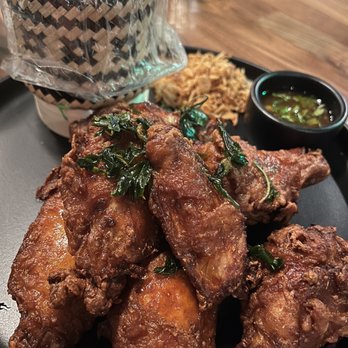 Hanuman Thai Eatery - Chicken wings with sticky rice - Thai Near Me - Costa Mesa, California