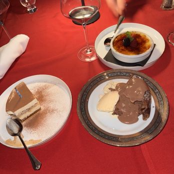 The Red Room - Dessert! Birthday tiramisu, chocolate soufflé, and crème brûlée. - Speakeasies Near Me - Costa Mesa, California The Red Room - Dessert! Birthday tiramisu, chocolate soufflé, and crème brûlée. - Speakeasies Near Me - Costa Mesa, California