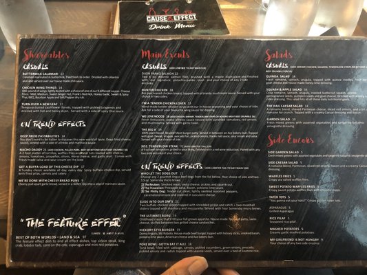 Menu photo 1 Cause&Effect Hamilton, ON Menu photo 1 Cause&Effect Hamilton, ON