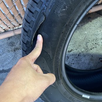 Firestone Complete Auto Care - This is how they fucked up my tire and they try to make me pay for a new tire . - Tires Near Me - Encino, California Firestone Complete Auto Care - This is how they fucked up my tire and they try to make me pay for a new tire . - Tires Near Me - Encino, California
