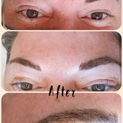 All Things Beautiful - Before/after microblading with shading