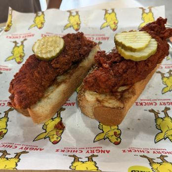 Angry Chickz - 2 sides of tenders. We got one mild and one medium - Chicken Shop Near Me - Santa Clarita, California Angry Chickz - 2 sides of tenders. We got one mild and one medium - Chicken Shop Near Me - Santa Clarita, California