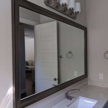 Artisan Glass Designs - Custom Framed Mirror - Composite Frame with Pewter Finish - Glass & Mirrors Near Me - Arlington, Texas Artisan Glass Designs - Custom Framed Mirror - Composite Frame with Pewter Finish - Glass & Mirrors Near Me - Arlington, Texas