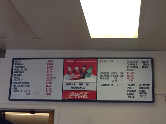 Menu photo 7 Tortilleria De Puebla Tulsa, OK