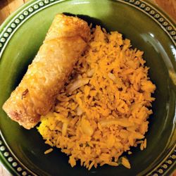 Jin Jin Chinese Restaurant - Pork a roll and chicken fried rice