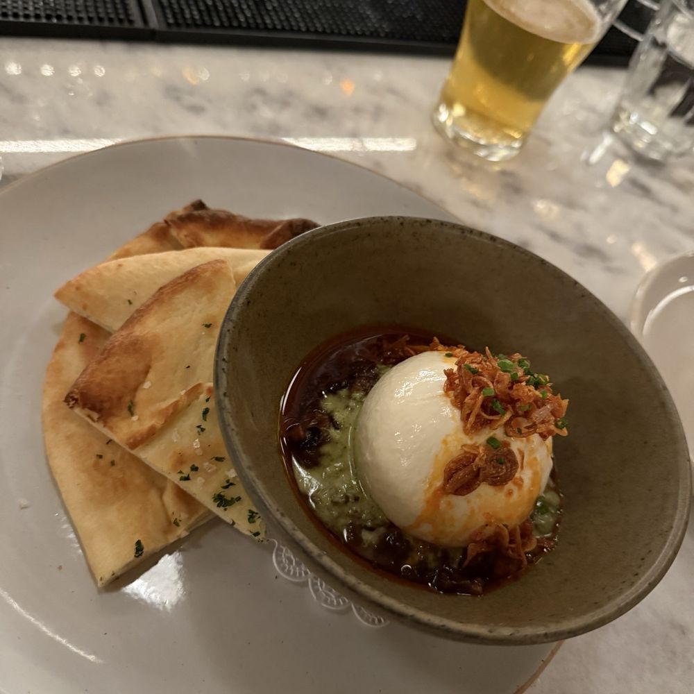 Canard - Burrata with garlic naan - New American Near Me - Beaverton, Oregon