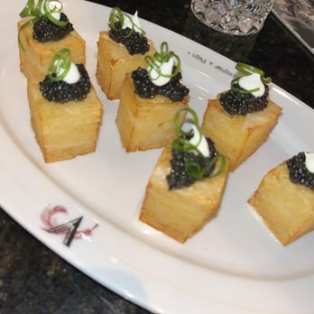 Vanderpump A Paris - Caviar Bites...enjoyed it. Too big for one bite so cut it in half so you can taste all the flavors in one bite. - French Near Me - Las Vegas, Nevada Vanderpump A Paris - Caviar Bites...enjoyed it. Too big for one bite so cut it in half so you can taste all the flavors in one bite. - French Near Me - Las Vegas, Nevada