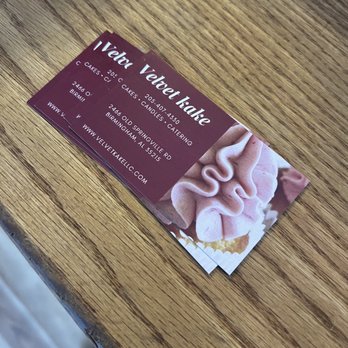 Velvet Kake - Business card - Custom Cakes Near Me - Birmingham, Alabama
