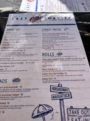 Menu photo 1 The Lazy Lobster Restaurant Milford, CT Menu photo 1 The Lazy Lobster Restaurant Milford, CT