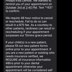 Dr. Alexis Phillips Kids Dentist - Proof of Cancelation Process