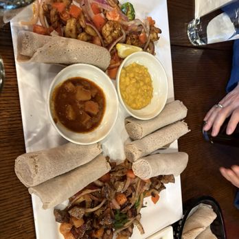 Desta Ethiopian Kitchen Westside - Lamb and shrimp - Ethiopian Near Me - Atlanta, Georgia