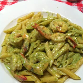 Angelina's - Pesto penne with shrimp. - Pizza Near Me - Lynbrook, New York Angelina's - Pesto penne with shrimp. - Pizza Near Me - Lynbrook, New York