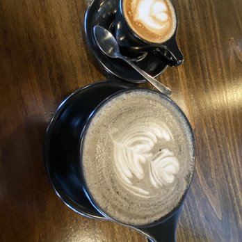 The Bean Yard Coffee House - Macchiato and a Charcoal Latte - Coffee Roasteries Near Me - Sandy, Utah The Bean Yard Coffee House - Macchiato and a Charcoal Latte - Coffee Roasteries Near Me - Sandy, Utah