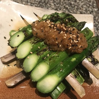 Zuma - Grilled asparagus and their special sauce - Sushi Bars Near Me - New York, New York Zuma - Grilled asparagus and their special sauce - Sushi Bars Near Me - New York, New York