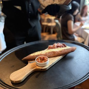 Annabelle Brasserie - Baguette with Jamon de Bayonne & Raclette - French Near Me - Houston, Texas Annabelle Brasserie - Baguette with Jamon de Bayonne & Raclette - French Near Me - Houston, Texas