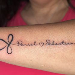 Blood N Ink Tattoo - Grandsons names