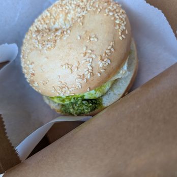 Drink Happy Thoughts - Breakfast sandwich, so fresh and delicious - Juice Bars & Smoothies Near Me - Chicago, Illinois