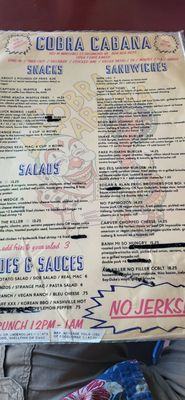 Menu photo 4 Cobra Cabana Richmond, VA